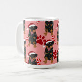 Mug Rottweiler de Noël (Devant gauche)