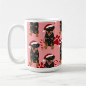 Mug Rottweiler de Noël (Gauche)