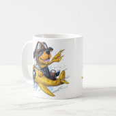 Mug Rottweiler Dog Avion Pilote (Devant gauche)