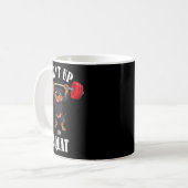 Mug Rottweiler drôle de fitness Squating Workout Halté (Devant gauche)