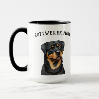 Mug Rottweiler Illustration mignonne Amoureux des chie