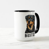 Mug Rottweiler Illustration mignonne Amoureux des chie (Devant droit)
