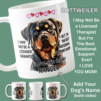 Mug Rottweiler Mug, Ajouter le nom du chien, peut modi