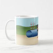 Mug Rottweiler noir et feu avec équipement d'agilité (Gauche)