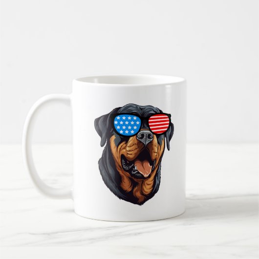 Mug Rottweiler patriotique (Gauche)