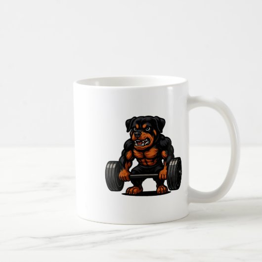 Mug Rottweiler Poids Bodybuilder entraînement Gym D (Droite)