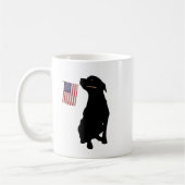 Mug Rottweiler tenant le drapeau américain (Gauche)
