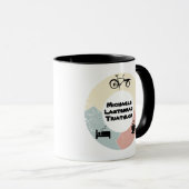 Mug Roue de chargement Triathlon, eat sleep, personnal (Devant droit)