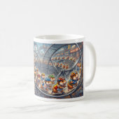 Mug Roue de course de hamsters mignons Graphique de sp (Devant droit)