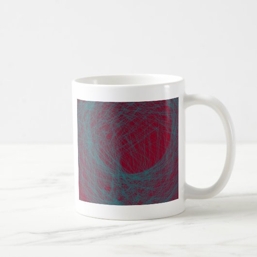 Mug rouge 109 art abstrait (Droite)