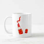 Mug Rouge à lèvres à cœur Design Pop Art (Gauche)