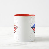 Mug Rouge à lèvres de drapeau des Etats-Unis sur la (Centre)