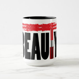 Mug Rouge à lèvres de typographie de beauté