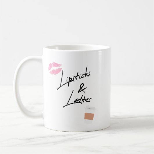 Mug Rouge à lèvres et beauté Girly d'amusement de (Gauche)