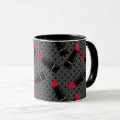 Mug Rouge à lèvres rouge rétro (Devant droit)