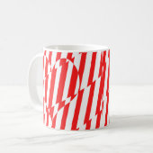 Mug Rouge Abstrait n Blancs Valentine Coeur (Devant gauche)