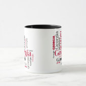 Mug Rouge Black Georgia Word Art (Centre)