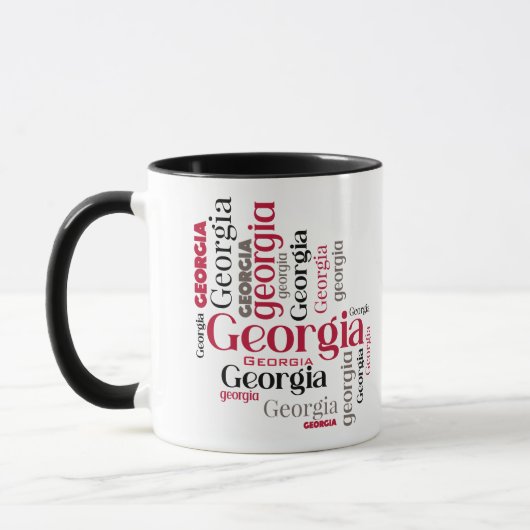 Mug Rouge Black Georgia Word Art (Gauche)