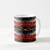 Mug rouge blanc Abstrait (Devant droit)