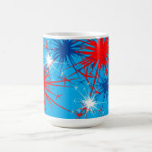 Mug Rouge Blanc Bleu Étincelles Patriotique Feu d'arti (Centre)