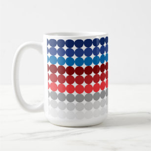 MUG ROUGE BLANC BLEU GRIS CERCLES PATRIOTIQUES