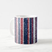 Mug Rouge Blanc Bleu Parties scintillant Stripes tenda (Devant gauche)