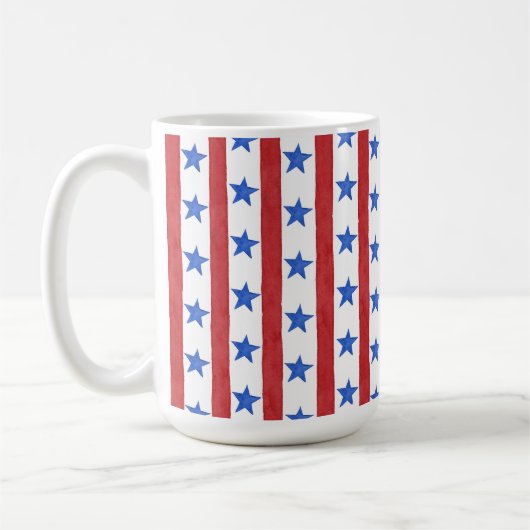 Mug Rouge Blanc & Bleu Patriotique (Gauche)
