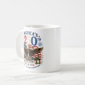 Mug Rouge Blanc Bleu Quatre Juillet (Devant gauche)