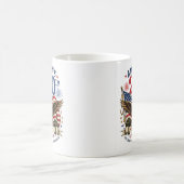 Mug Rouge Blanc Bleu Quatre Juillet (Centre)