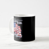 Mug Rouge Blanc et bienheureux USA Drapeau Christian J (Devant gauche)
