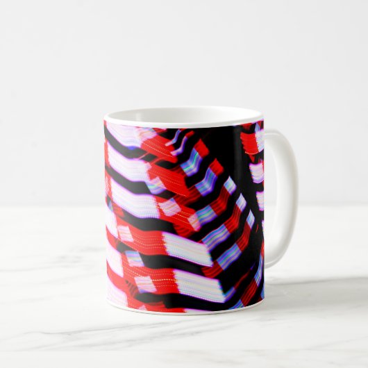 Mug Rouge blanc et bleu (Devant droit)