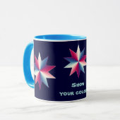 Mug Rouge, blanc et bleu (Devant gauche)