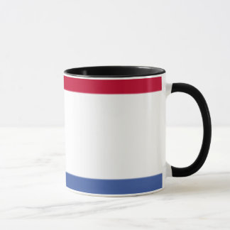 Mug rouge, blanc et bleu