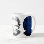 Mug Rouge, blanc, et bleu -- Andrew Jackson (Devant droit)