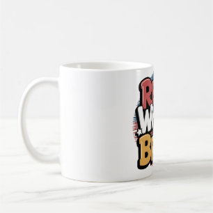 Mug Rouge blanc et brasse drôle graphique