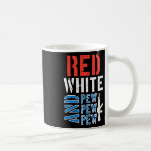 Mug Rouge Blanc Et Pewpew Gun Drôle 4 juillet Partie