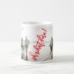 Mug Rouge Blanc Oh Quel Amusant Noël Photo