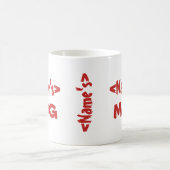 Mug Rouge blanc personnalisé de trio nommé (Centre)