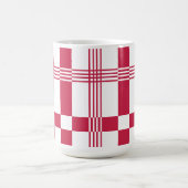 Mug Rouge blanc Tartan Check Plaid (Centre)