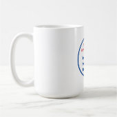Mug Rouge Bleu Blanc Votre Texte Ici Remplacer Slogan (Gauche)