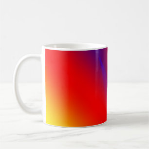 Mug Rouge bleu jaune abstrait coloré personnalisez ajo