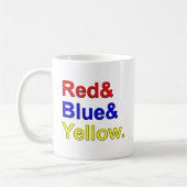 Mug Rouge Bleu Jaune | Couleurs Primaires (Gauche)