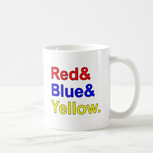 Mug Rouge Bleu Jaune | Couleurs Primaires (Droite)