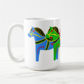 Mug Rouge/bleu/rose/vert Nordic Folk Dala cheval (Gauche)