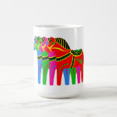 Mug Rouge/bleu/rose/vert Nordic Folk Dala cheval (Centre)