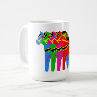 Mug Rouge/bleu/rose/vert Nordic Folk Dala cheval