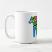 Mug Rouge/bleu/rose/vert Nordic Folk Dala cheval (Gauche)