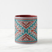 Mug Rouge Bleu Turquoise Amérindiens Navajo (Centre)