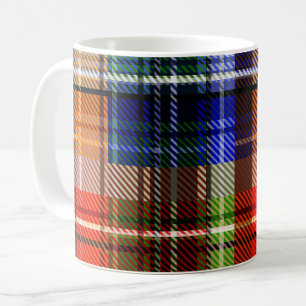 Mug Rouge Bleu Vert Jaune Carreaux Tartan Design