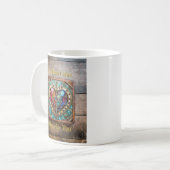 Mug Rouge & Bleu Vitrail Heart Steampunk Series (Devant gauche)